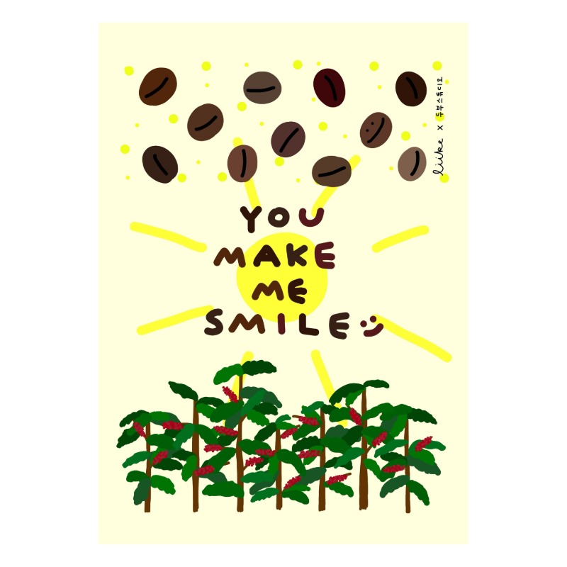 [리이케 × 두부 스튜디오] You Make Me Smile :) 포스터(품절) , 엽서